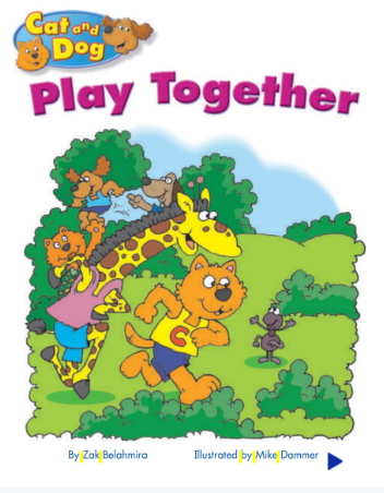 培生pearson读物Cat and Dog Play Together绘本电子版资源免费下载